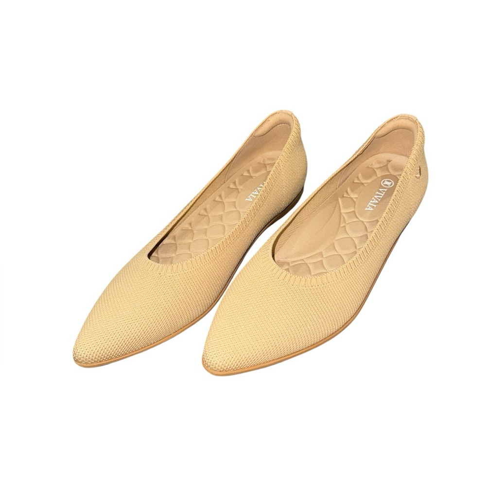 NEW Vivaia Aria Nude Pointed Toe Flats SIZE EU 41 US 9.5